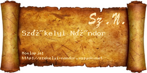 Székelyi Nándor névjegykártya